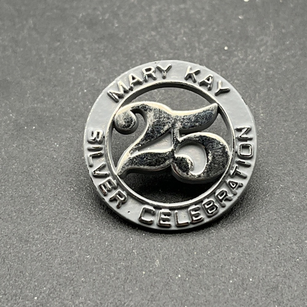 Mary Kay 25 Years Silver Celebration Lapel Hat Pin